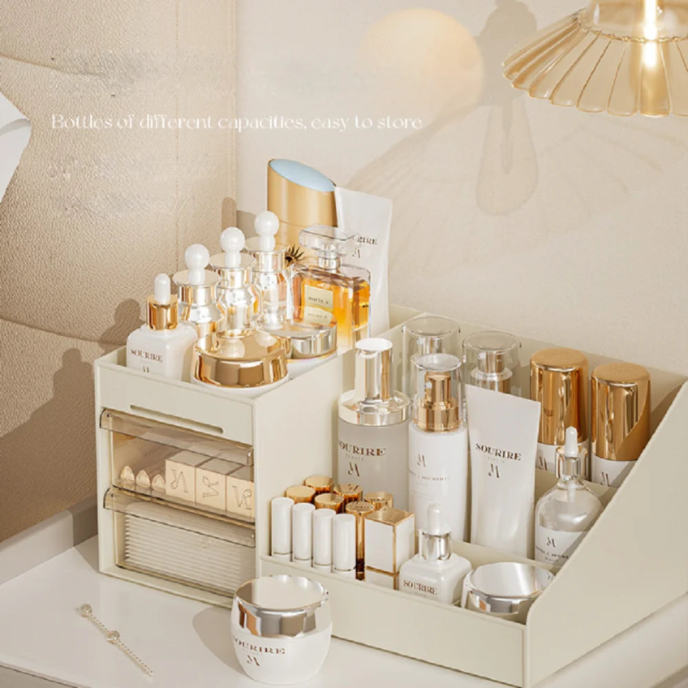 Transparenter Make-up-Organizer mit Schubladen