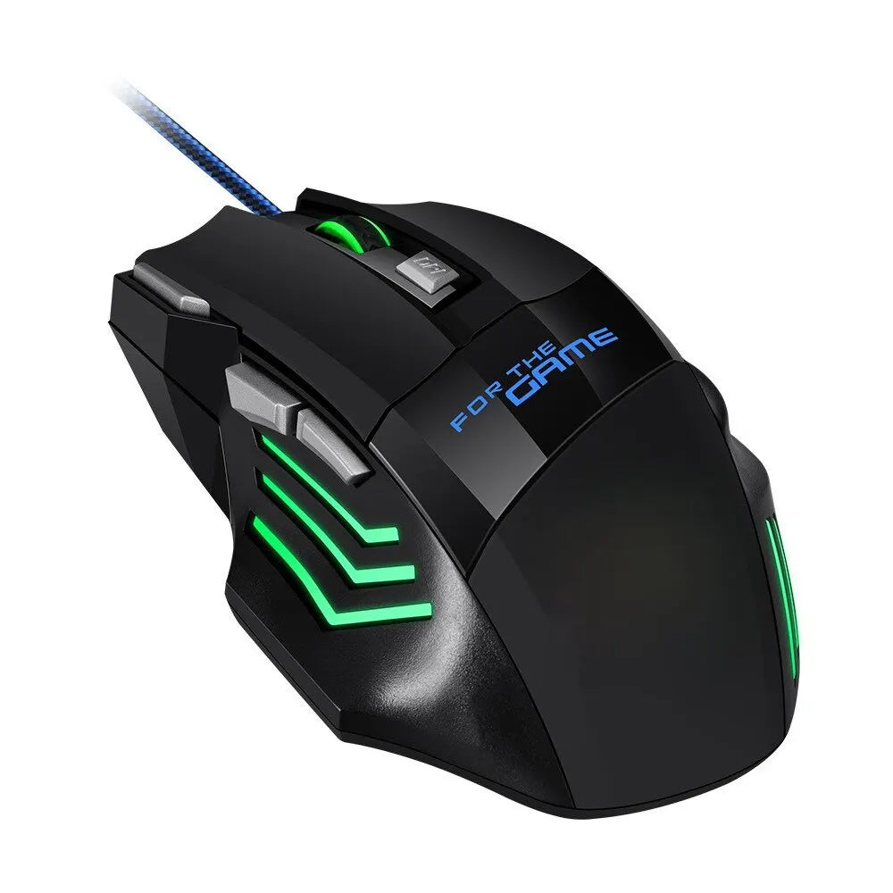 7D RGB Gaming Mouse — Wired, 5500 DPI, Ergonomic for PC & Laptop
