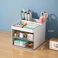 Desk Organizer with Drawer — Desktop Storage Box for Office & Makeup