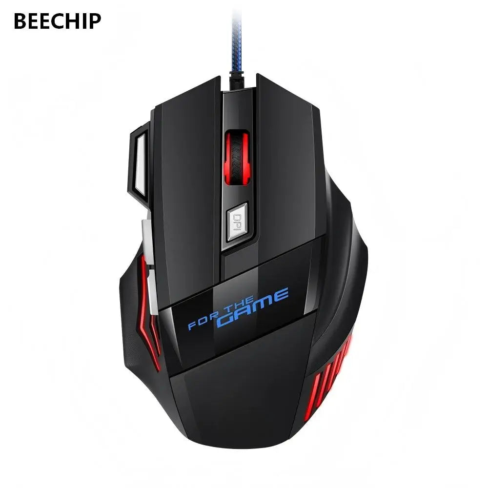 7D RGB Gaming Mouse — Wired, 5500 DPI, Ergonomic for PC & Laptop