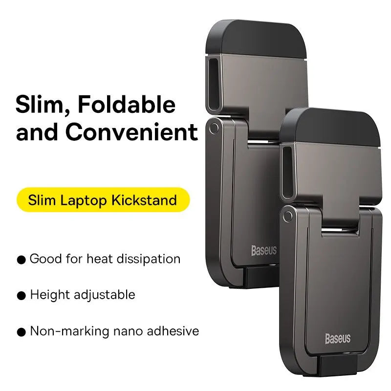 Baseus Foldable Laptop Stand — Adjustable Aluminium Riser with Cooling