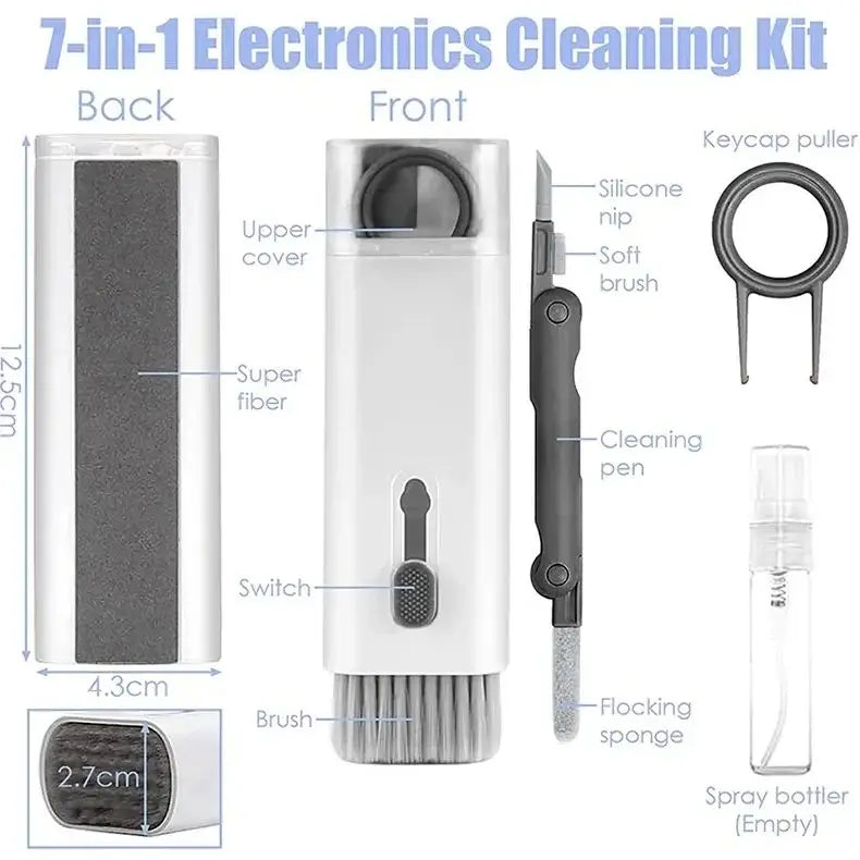 7-in-1 Electronics Cleaning Kit — Keyboard, Earbuds & Screen Cleaner
