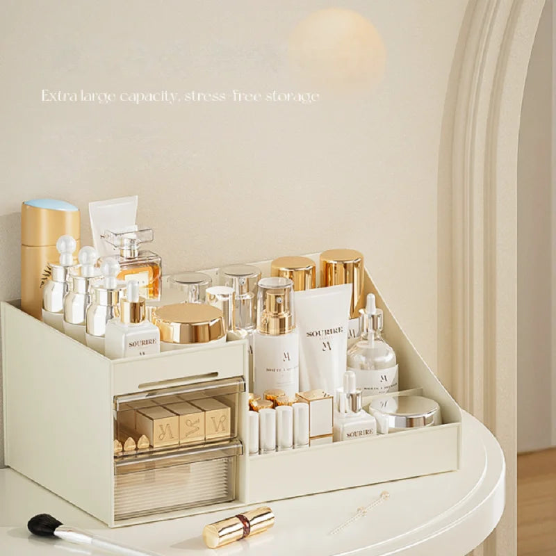 Transparenter Make-up-Organizer mit Schubladen