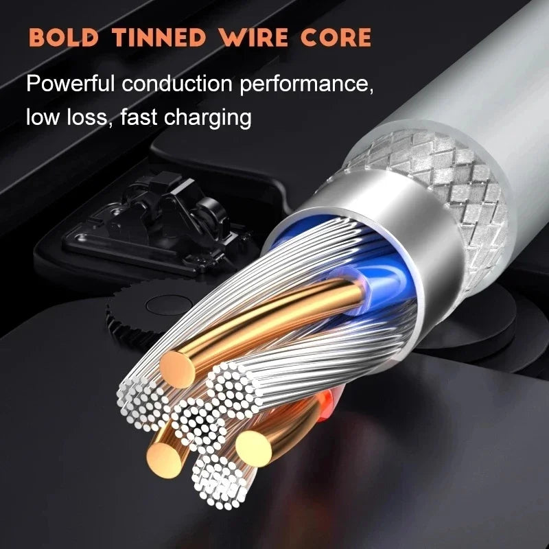 100W USB-C Fast Charging Cable Pack — 6A, TPE Braided (2 or 3 Pack)