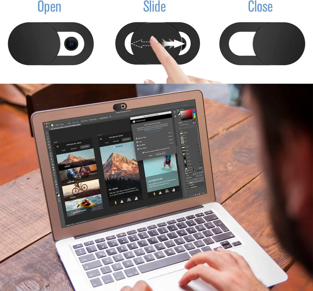 Webcam Privacy Cover Slider — Magnetic Shutter for Laptop, Phone & Tablet