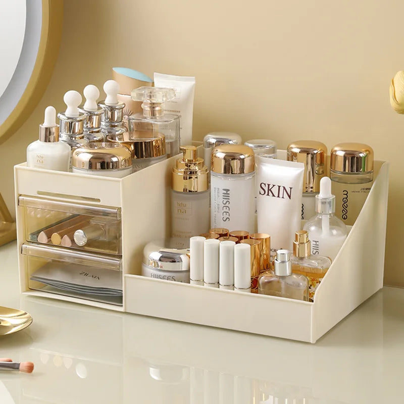 Transparenter Make-up-Organizer mit Schubladen