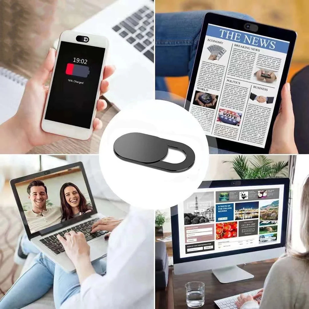 Webcam Privacy Cover Slider — Magnetic Shutter for Laptop, Phone & Tablet