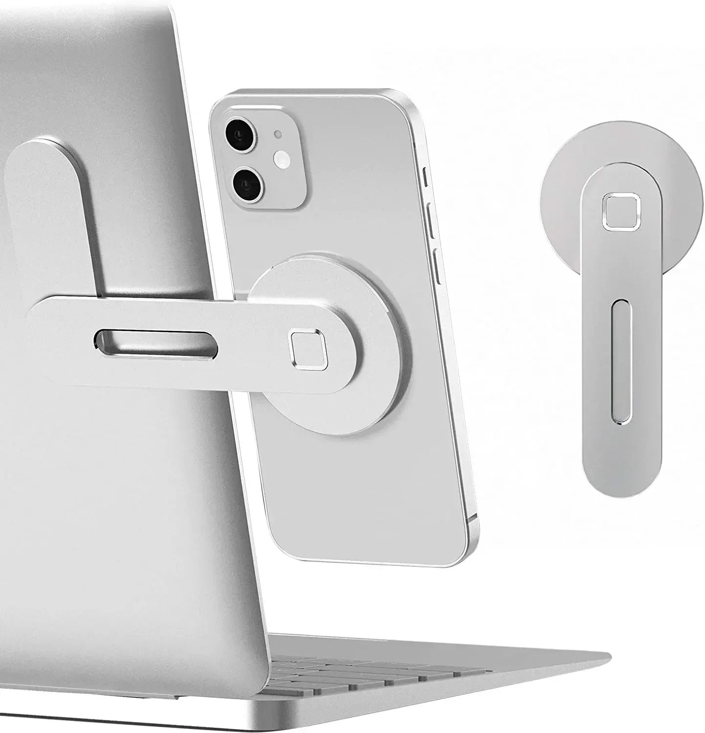 Support magnétique de téléphone pour ordinateur portable et moniteur