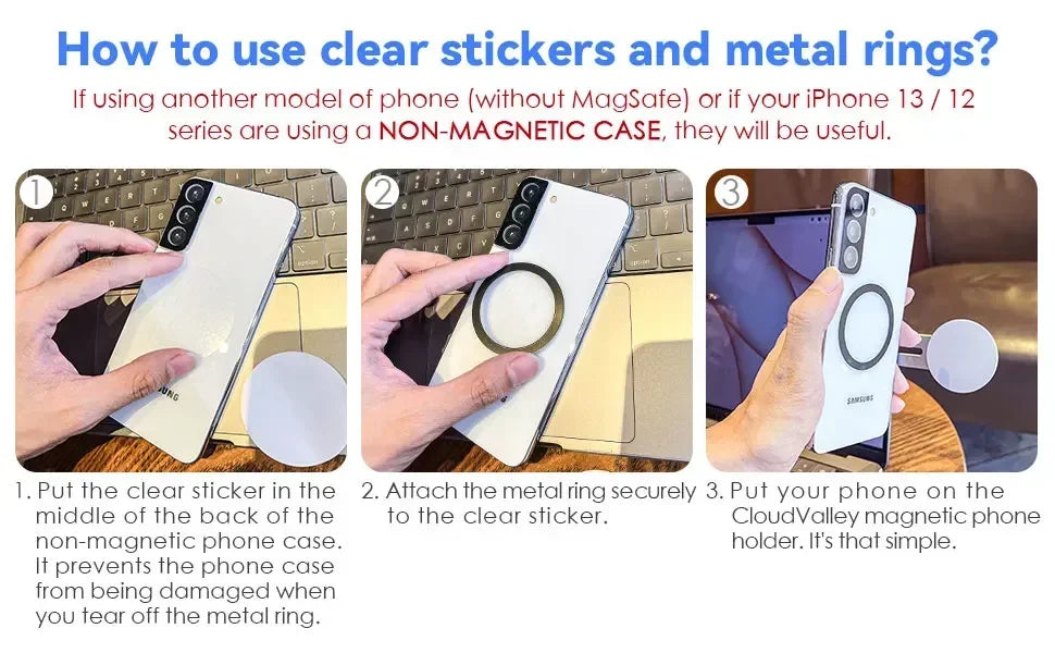 Magnetic Phone Holder for Laptop & Monitor