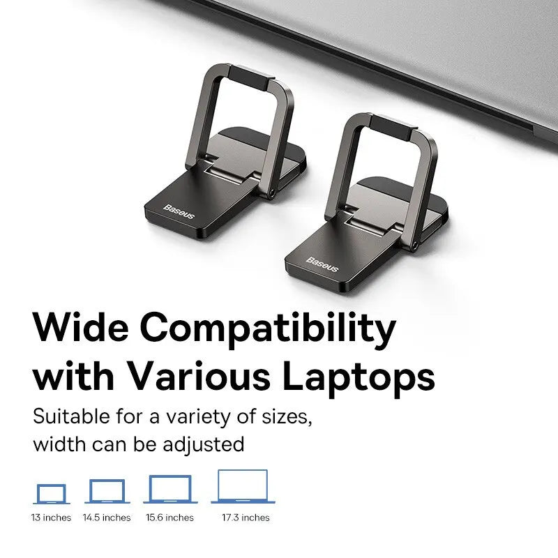 Baseus Foldable Laptop Stand — Adjustable Aluminium Riser with Cooling