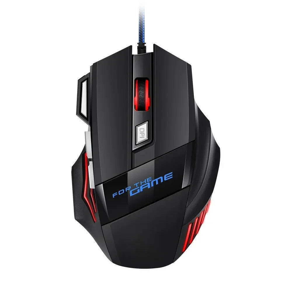 7D RGB Gaming Mouse — Wired, 5500 DPI, Ergonomic for PC & Laptop