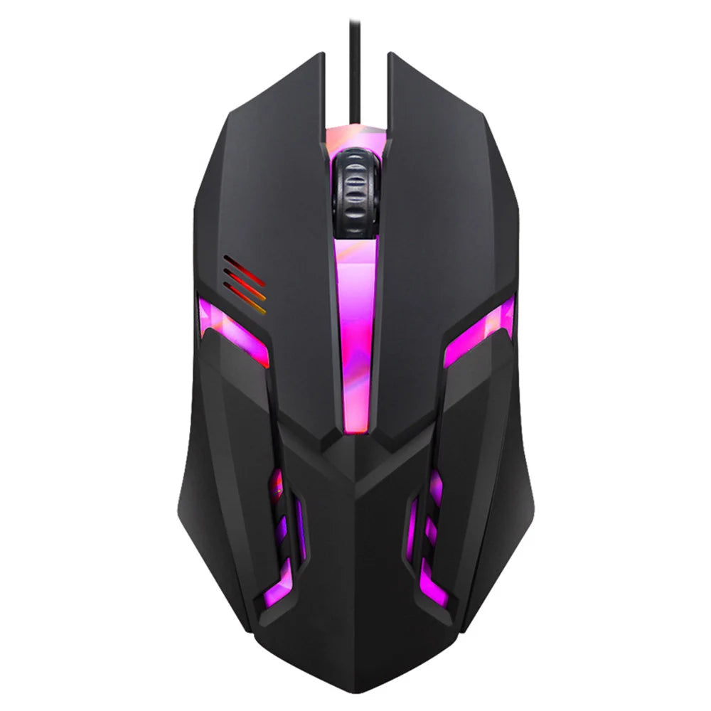 Ergonomic RGB Gaming Mouse — Wired, 1600 DPI, 4 Buttons, USB