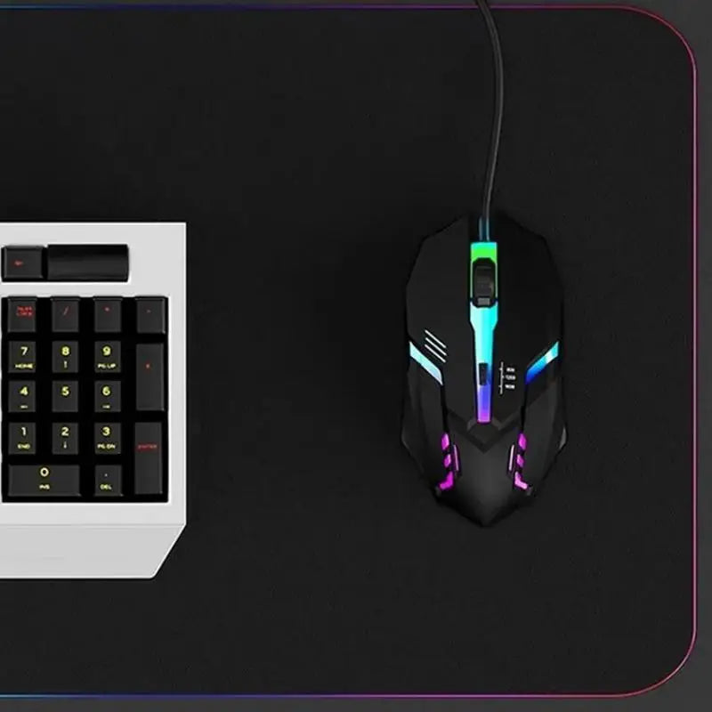 Ergonomic RGB Gaming Mouse — Wired, 1600 DPI, 4 Buttons, USB