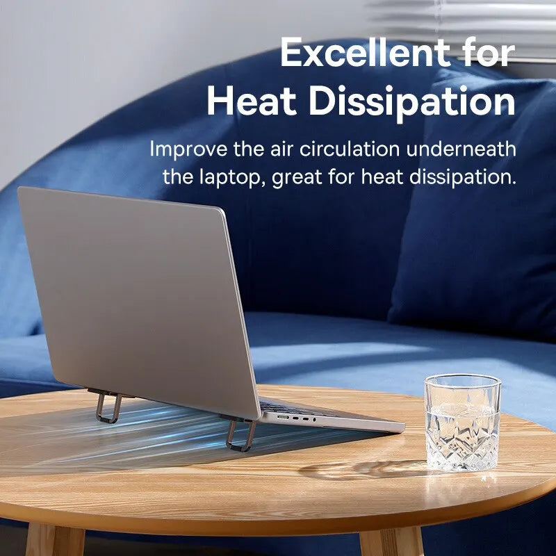 Baseus Foldable Laptop Stand — Adjustable Aluminium Riser with Cooling