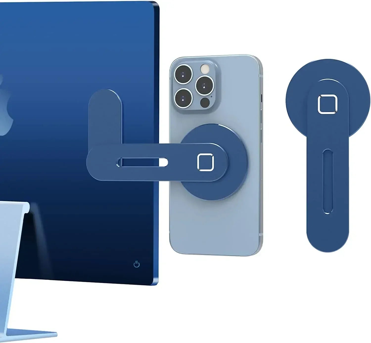 Support magnétique de téléphone pour ordinateur portable et moniteur
