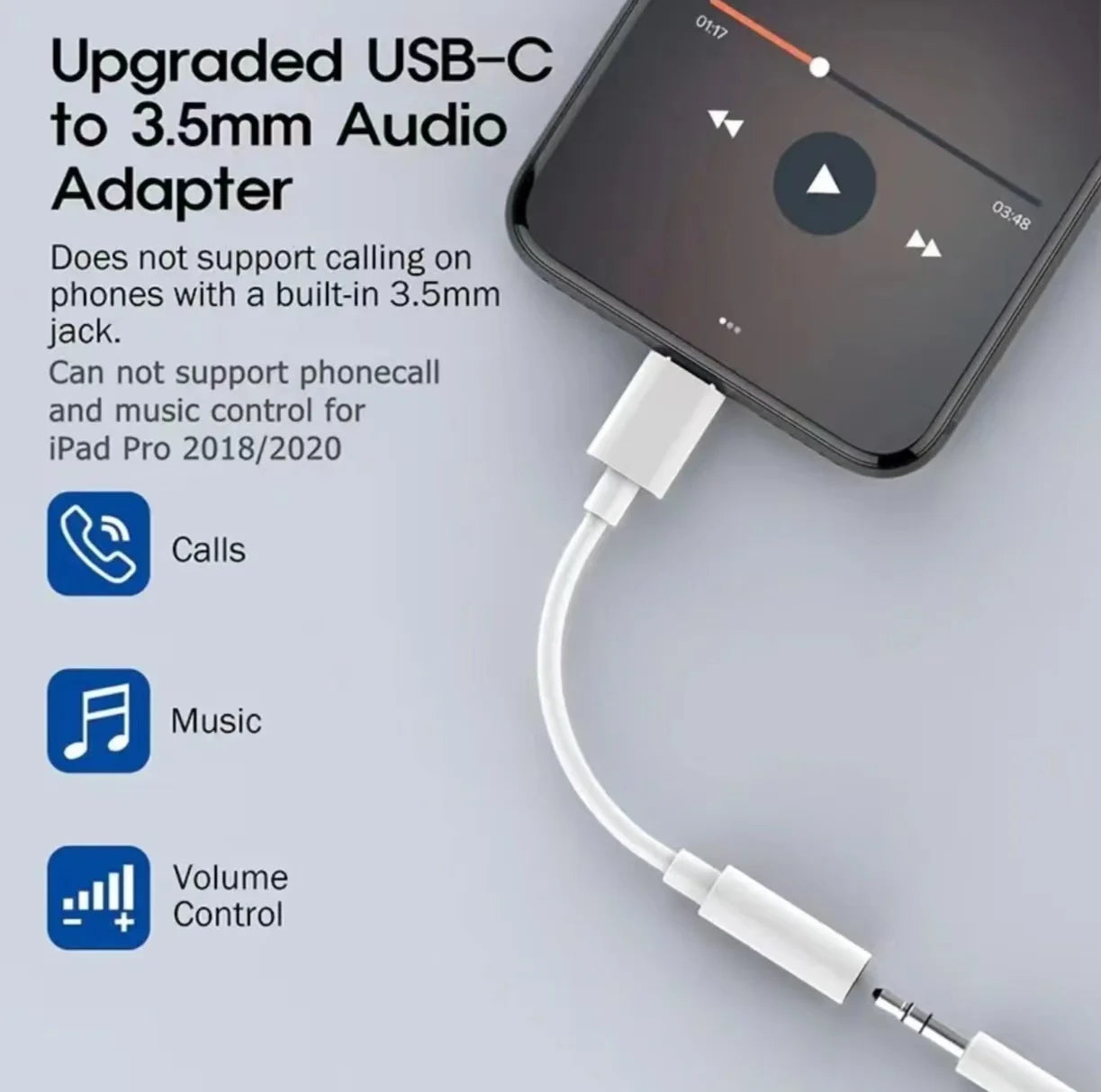 Adaptateur audio USB-C vers jack 3,5 mm