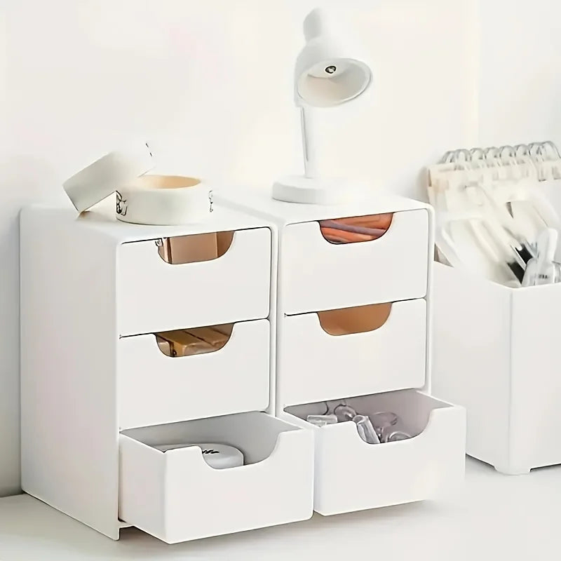 3-stöckiger Schreibtisch-Organizer mit Schubladen
